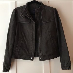 Gap Charcoal Gray Moto Jacket Size M